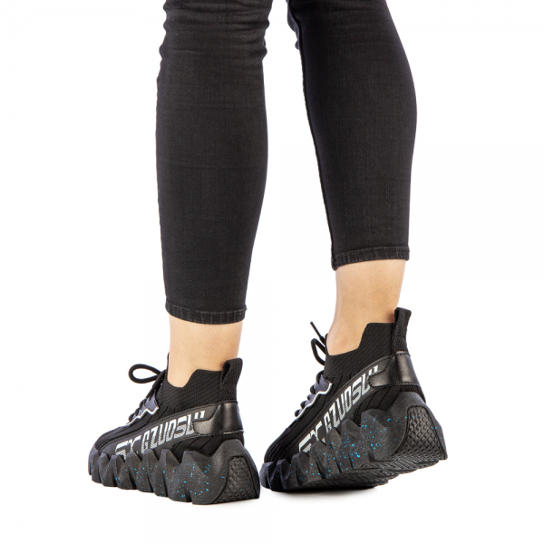Γυναικεία αθλητικά παπούτσια Britany μαύρα, 4 - Kalapod.gr